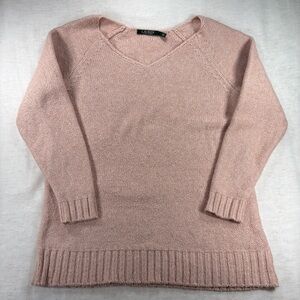 Lauren Ralph Lauren Women's Pink Sweater - L